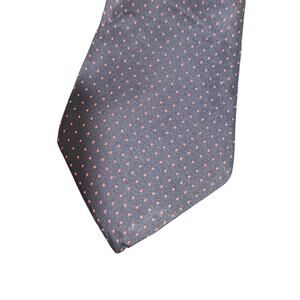 Vintage Hardy Amies Men's Purple White Polka Dot Necktie